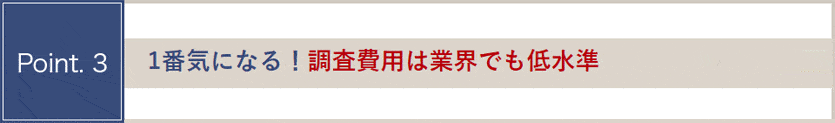 業界最低水準の費用、ワンストップでのサポート