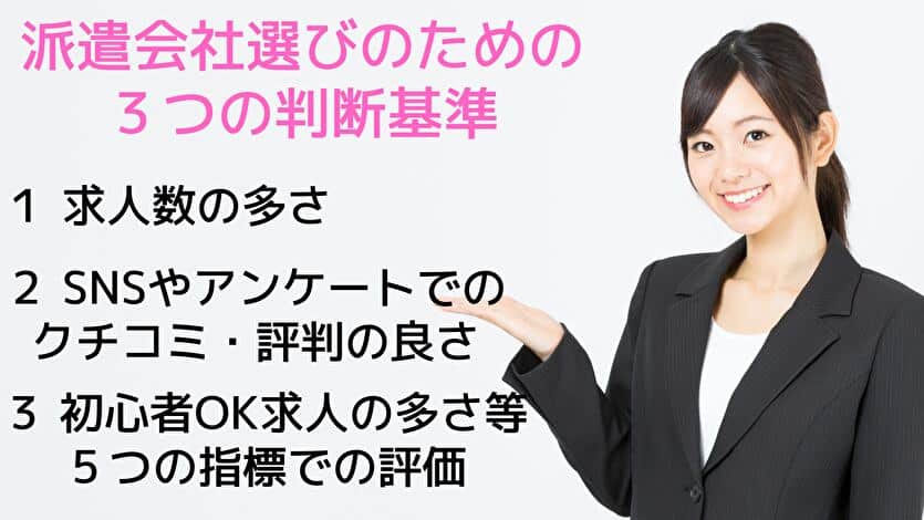 派遣会社選びのための５つの判断基準