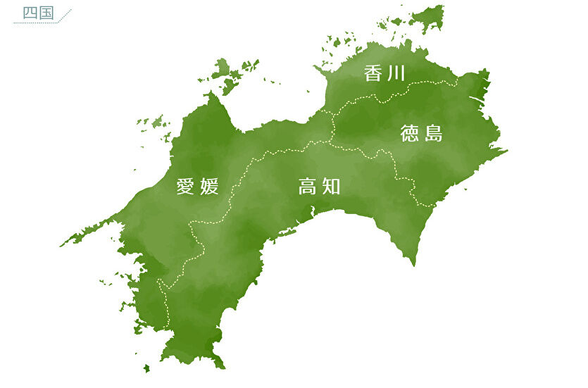 四国地方 地図