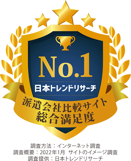 派遣会社比較サイト総合満足度NO.1